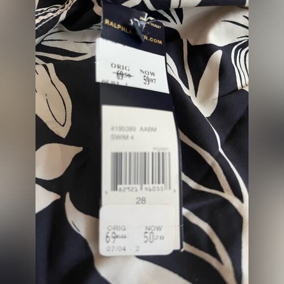 Polo by Ralph Lauren Hawaiian Floral Swim Trunks Shorts Size 28 Small NWT - Picture 10 of 10